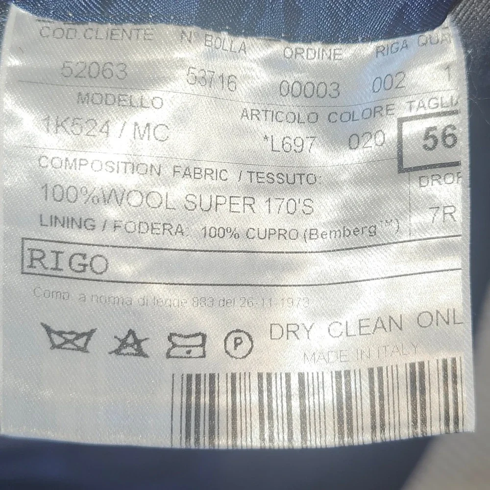 Scuderi Loro Piana Super 170s Wool Blazer Grey Pinstripe Sport Coat Italy 56 46R
